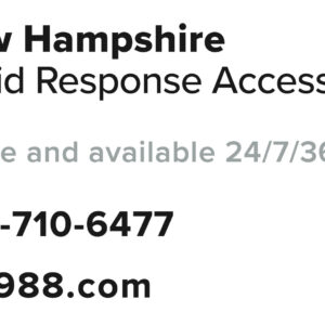 New Hampshire Rapid Response Access Point 833-710-6477 and nh988.com